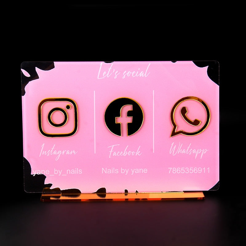 Customized Social Media Business Sign - Triple Icon